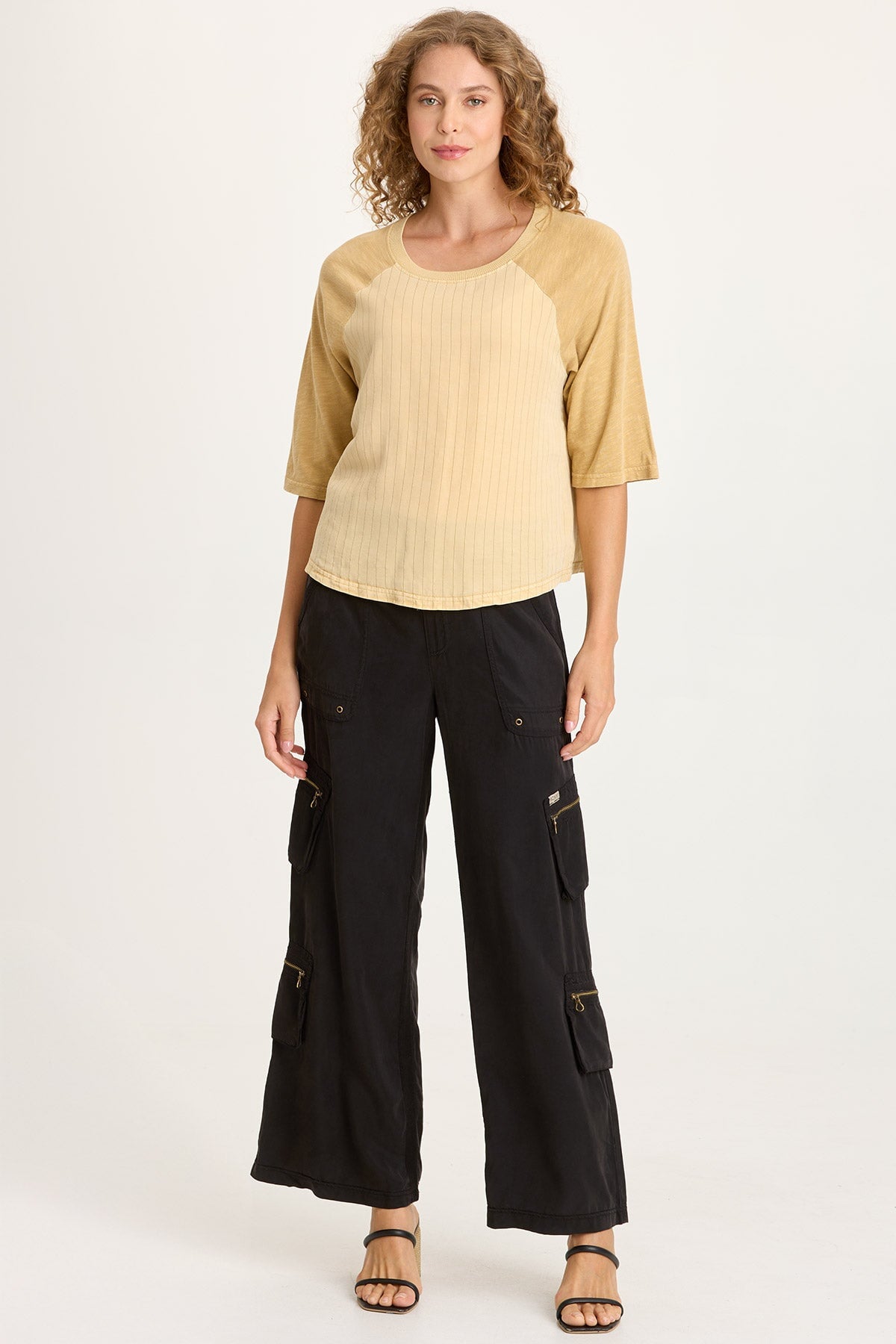 XCVI Jory Pinstripe Raglan Top 