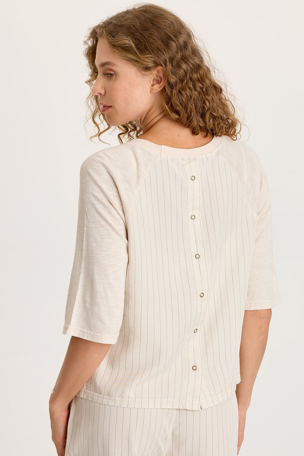 XCVI Jory Pinstripe Raglan Top 