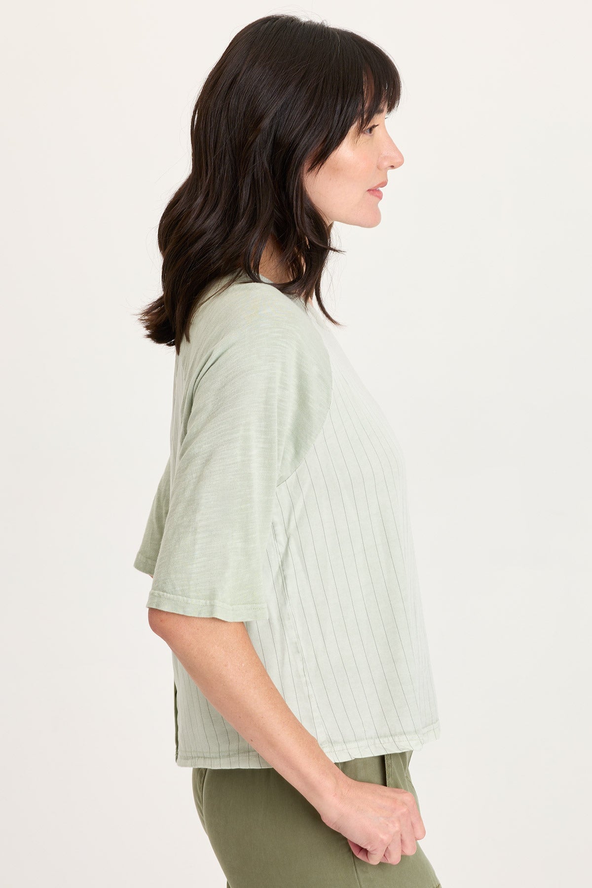 XCVI Jory Pinstripe Raglan Top 