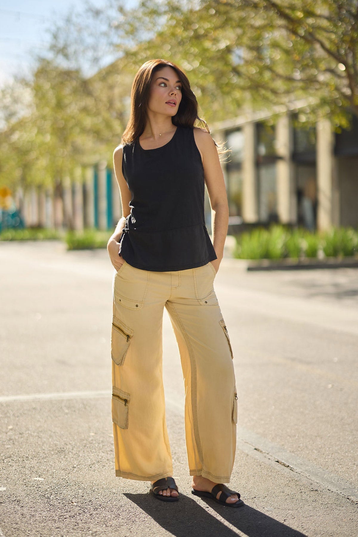 XCVI Britte Twill Multi-Pocket Cargo Pant 