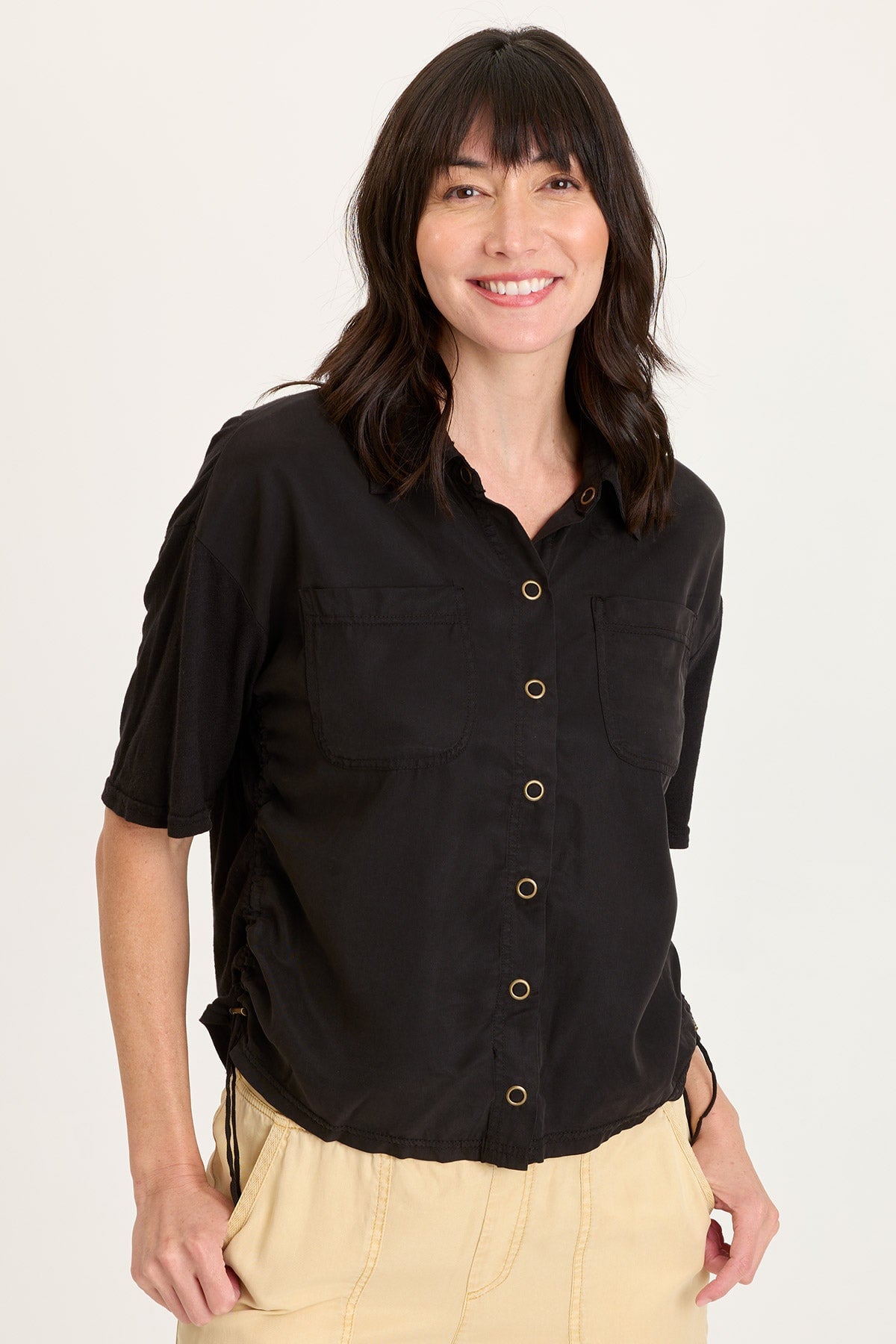 XCVI Kimbel Twill Classic Button-Up Top 