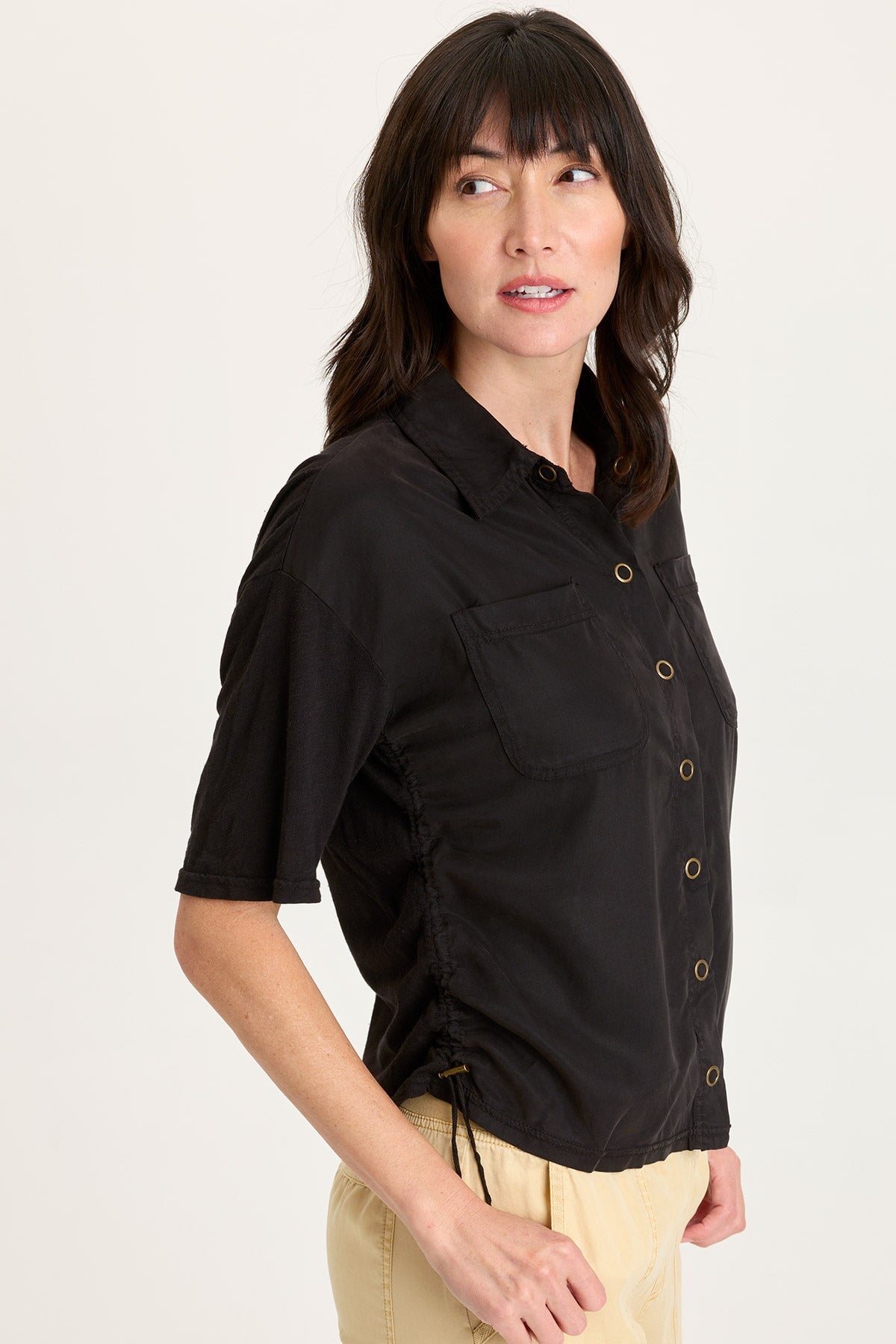 XCVI Kimbel Twill Classic Button-Up Top 