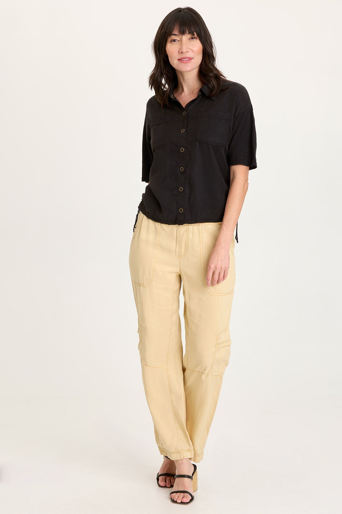 XCVI Kimbel Twill Classic Button-Up Top 