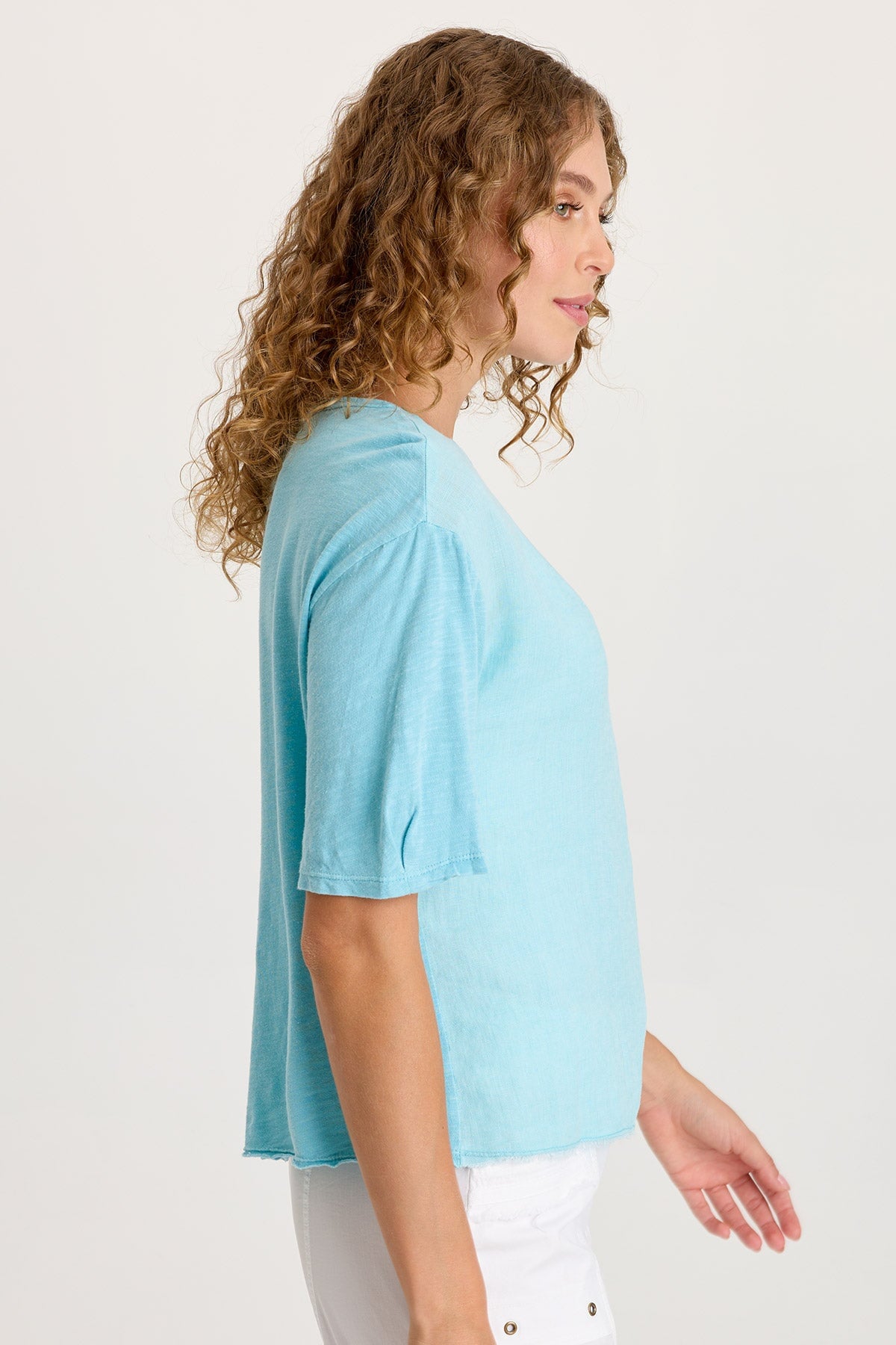 XCVI Esti Linen Short Sleeve Tee 