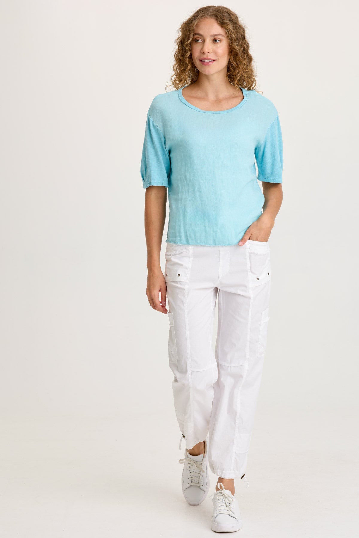 XCVI Esti Linen Short Sleeve Tee 