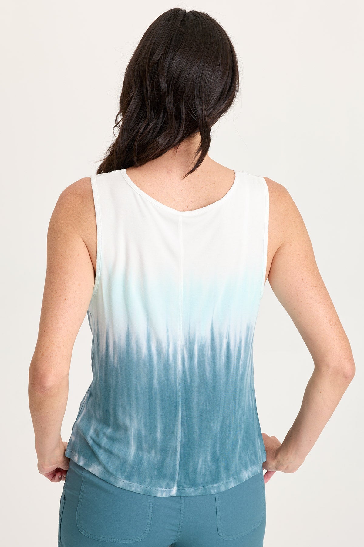 XCVI Timo Crepe Smocked Neckline Tank 