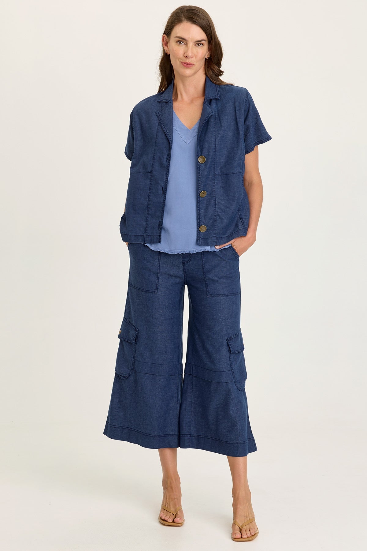 Wearables Hugh Twill Boxy Short Sleeve Jacket 