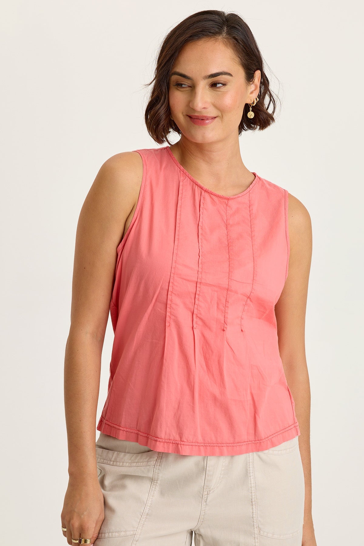 Wearables Jerilene Voile Pintuck Tank 
