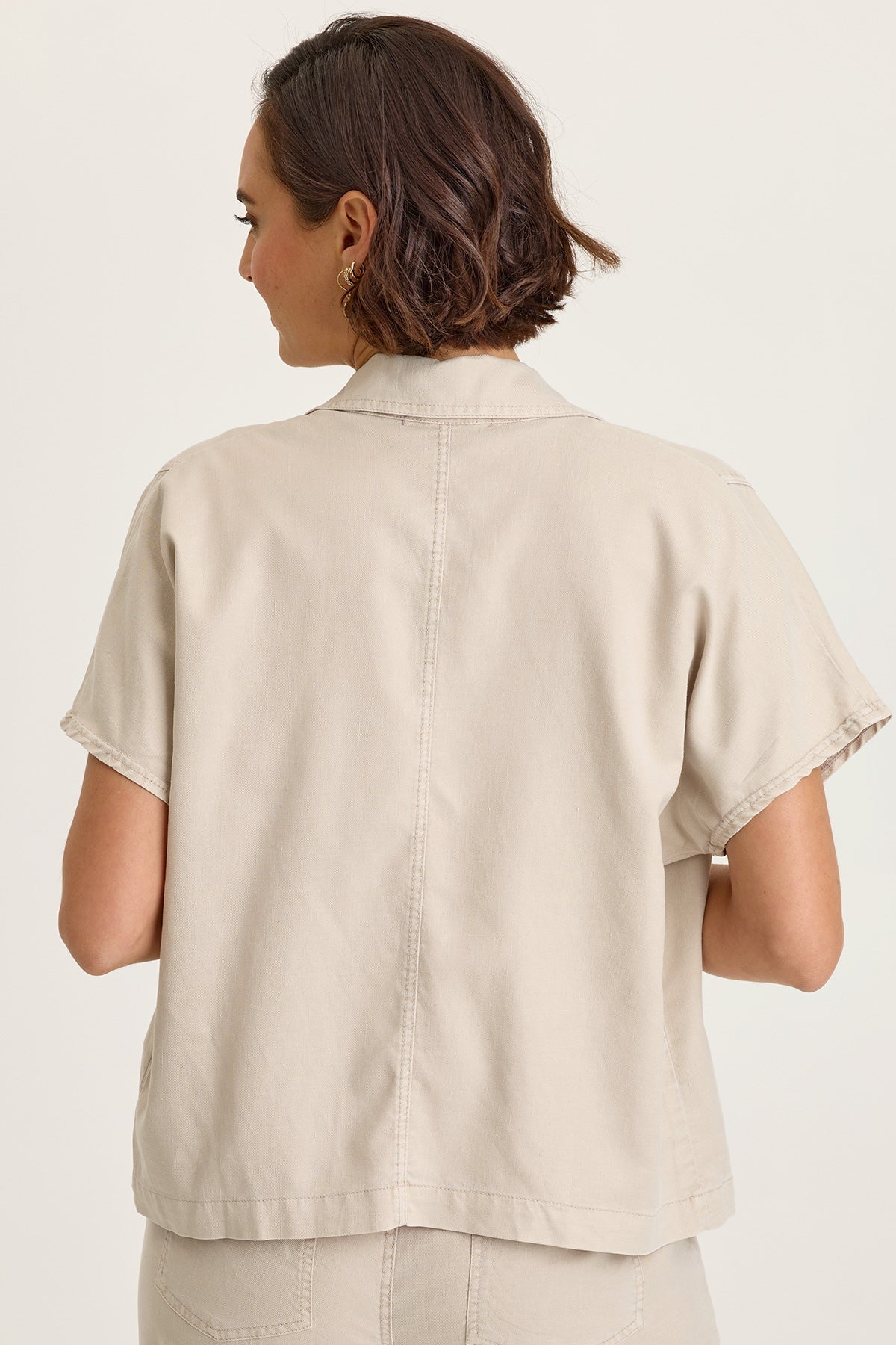 Wearables Hugh Twill Boxy Short Sleeve Jacket 