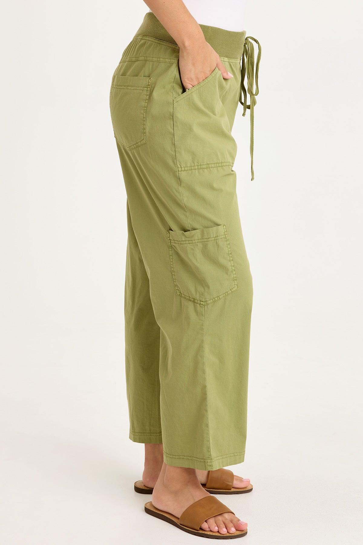 Wearables Leopold Poplin Darted Knee Cargo Crop 