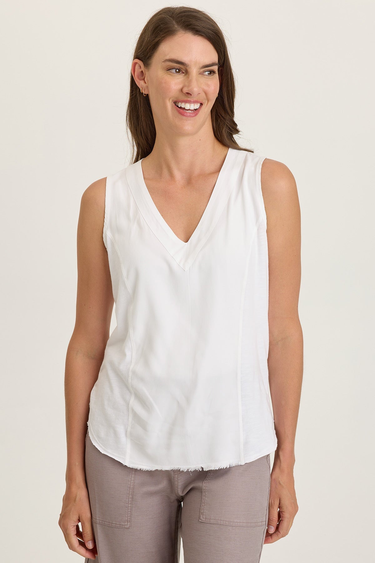 Wearables Nila Twill/Jersey V-Neck Tank 