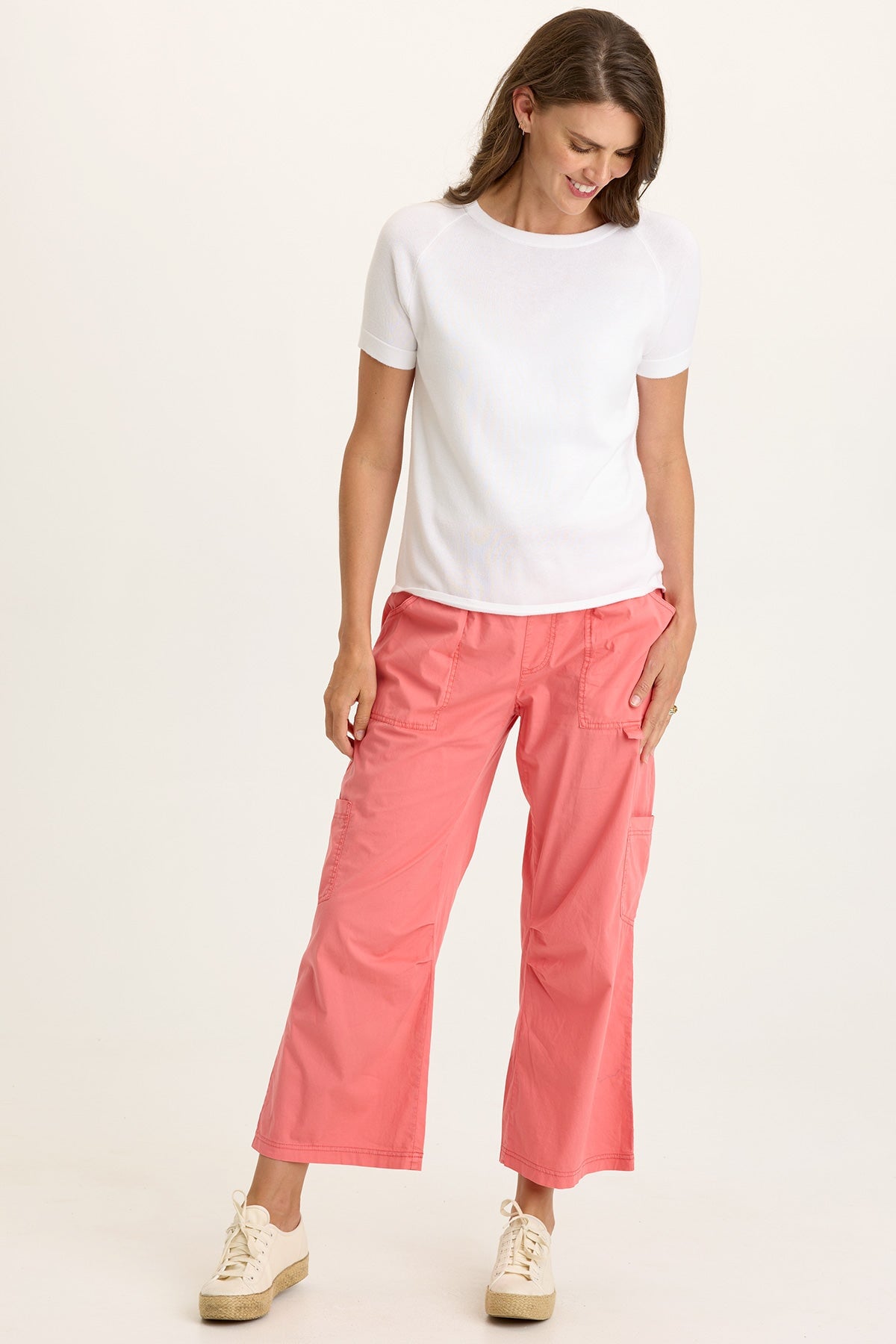 Wearables Leopold Poplin Darted Knee Cargo Crop 