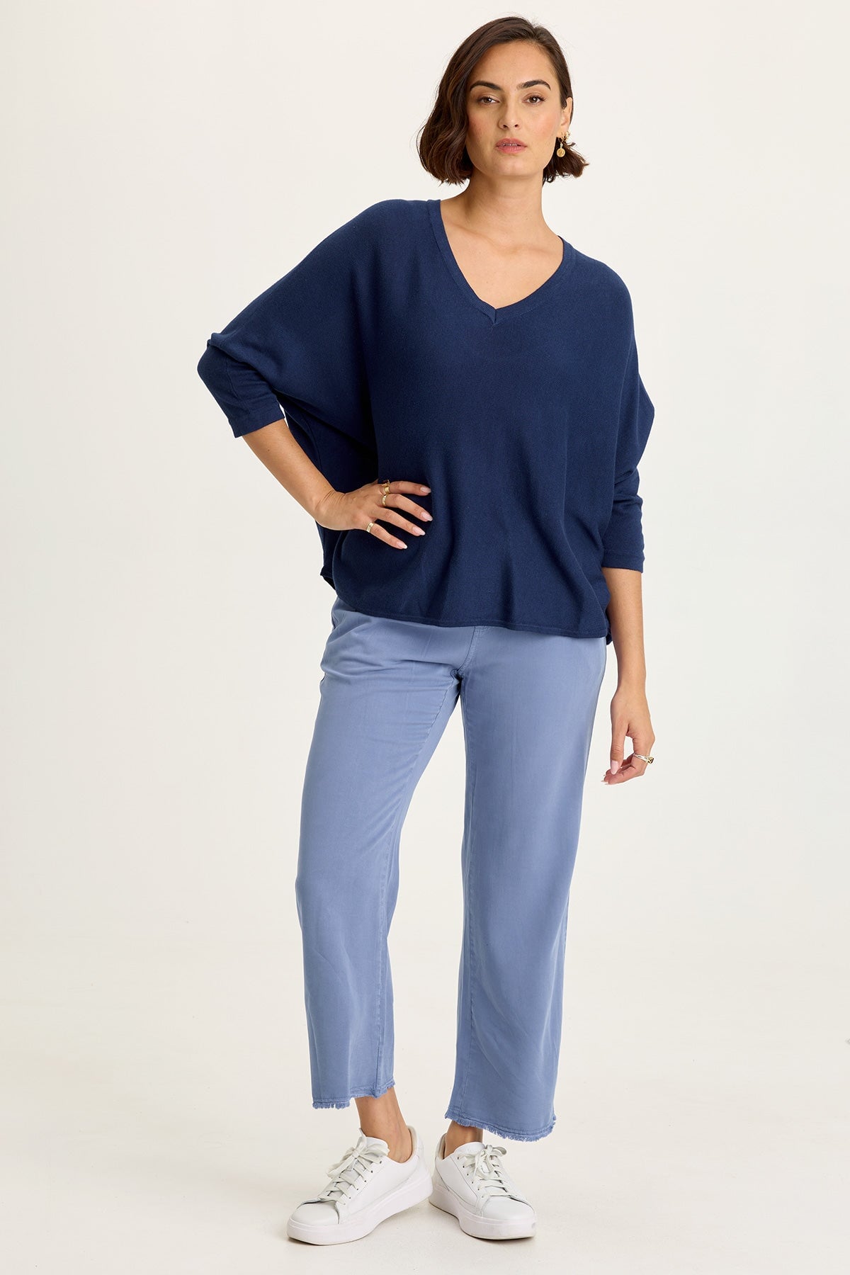 Wearables Zia Knit Dolman 3/4 Sleeve Top 