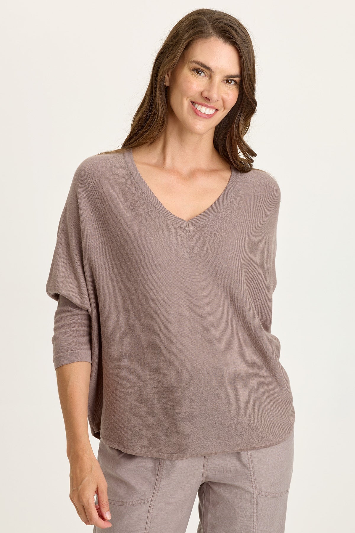 Wearables Zia Knit Dolman 3/4 Sleeve Top 