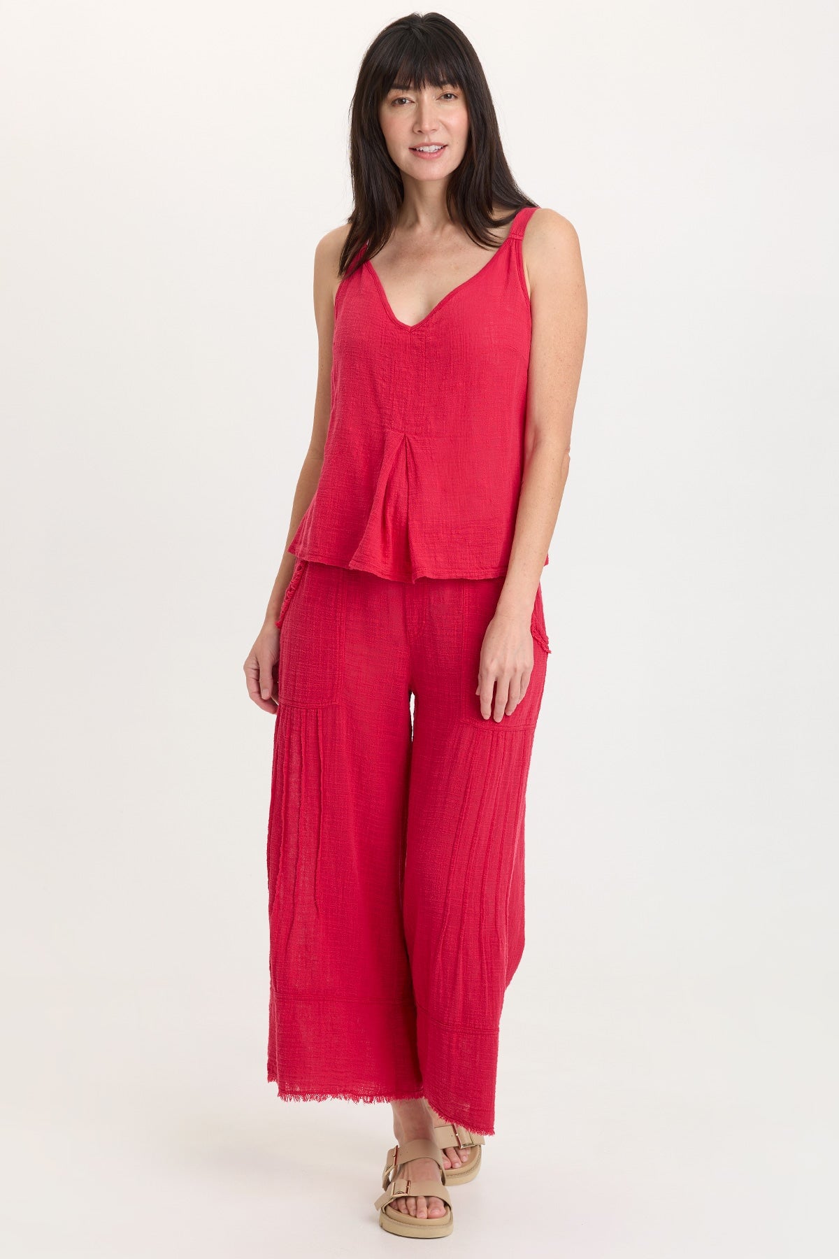 Wearables Ace Gauze Wide Leg Crop Pant