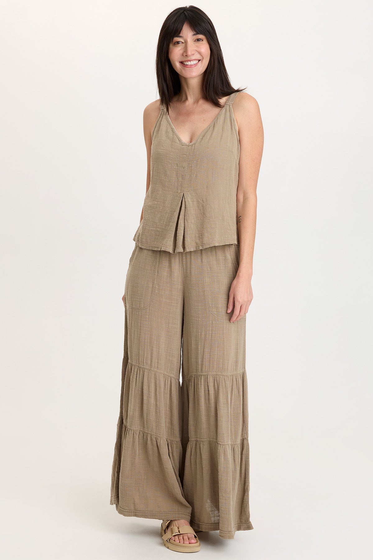Wearables Lando Gauze Tiered-Bottom Pant 