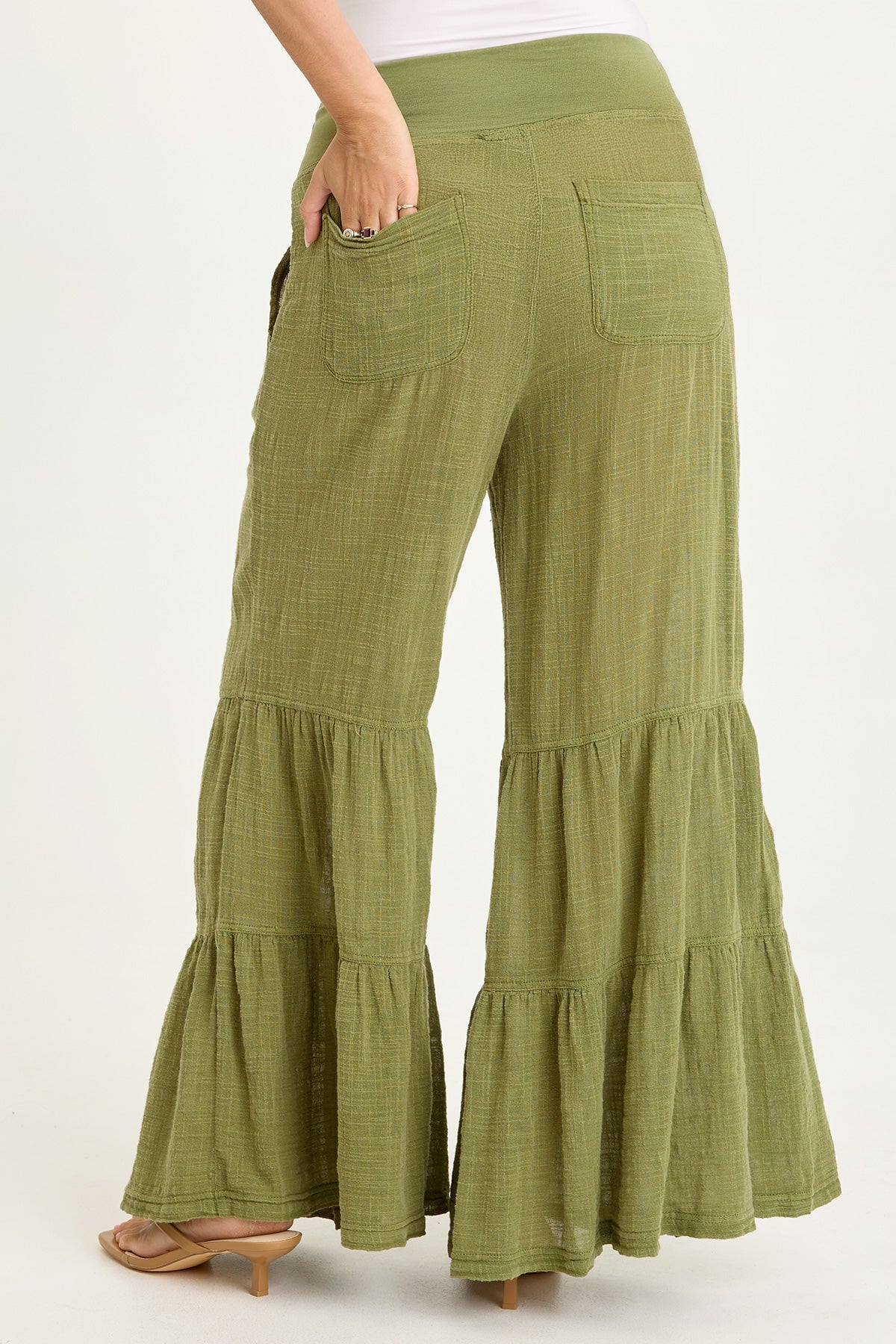 Wearables Lando Gauze Tiered-Bottom Pant 