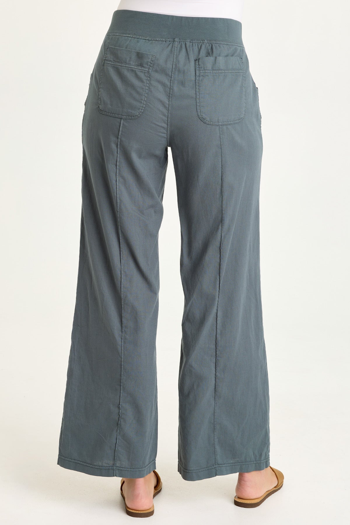 Wearables Torryn Cotton Linen Zipper Pockets Pull-On Pant