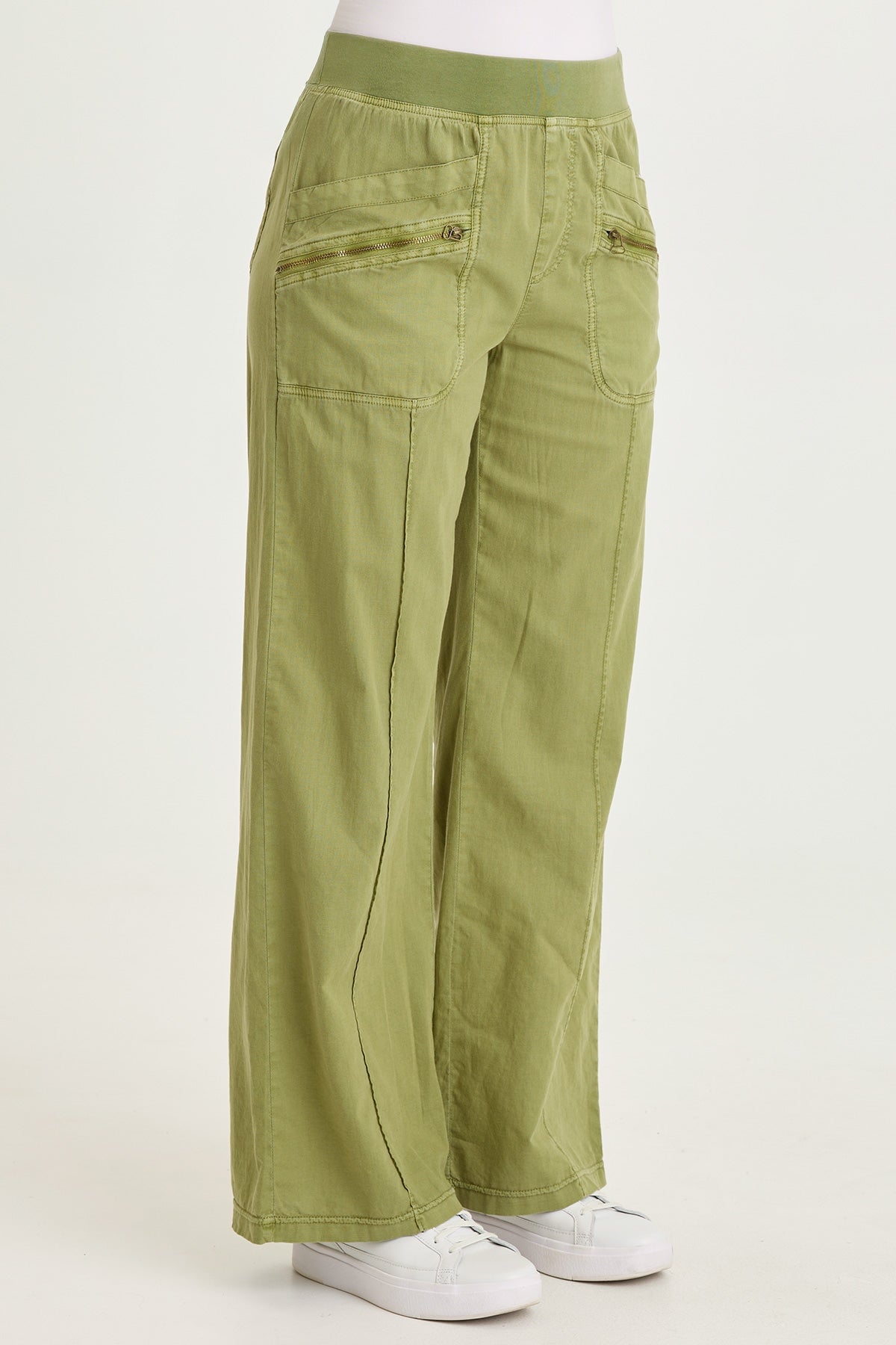 Wearables Torryn Cotton Linen Zipper Pockets Pull-On Pant
