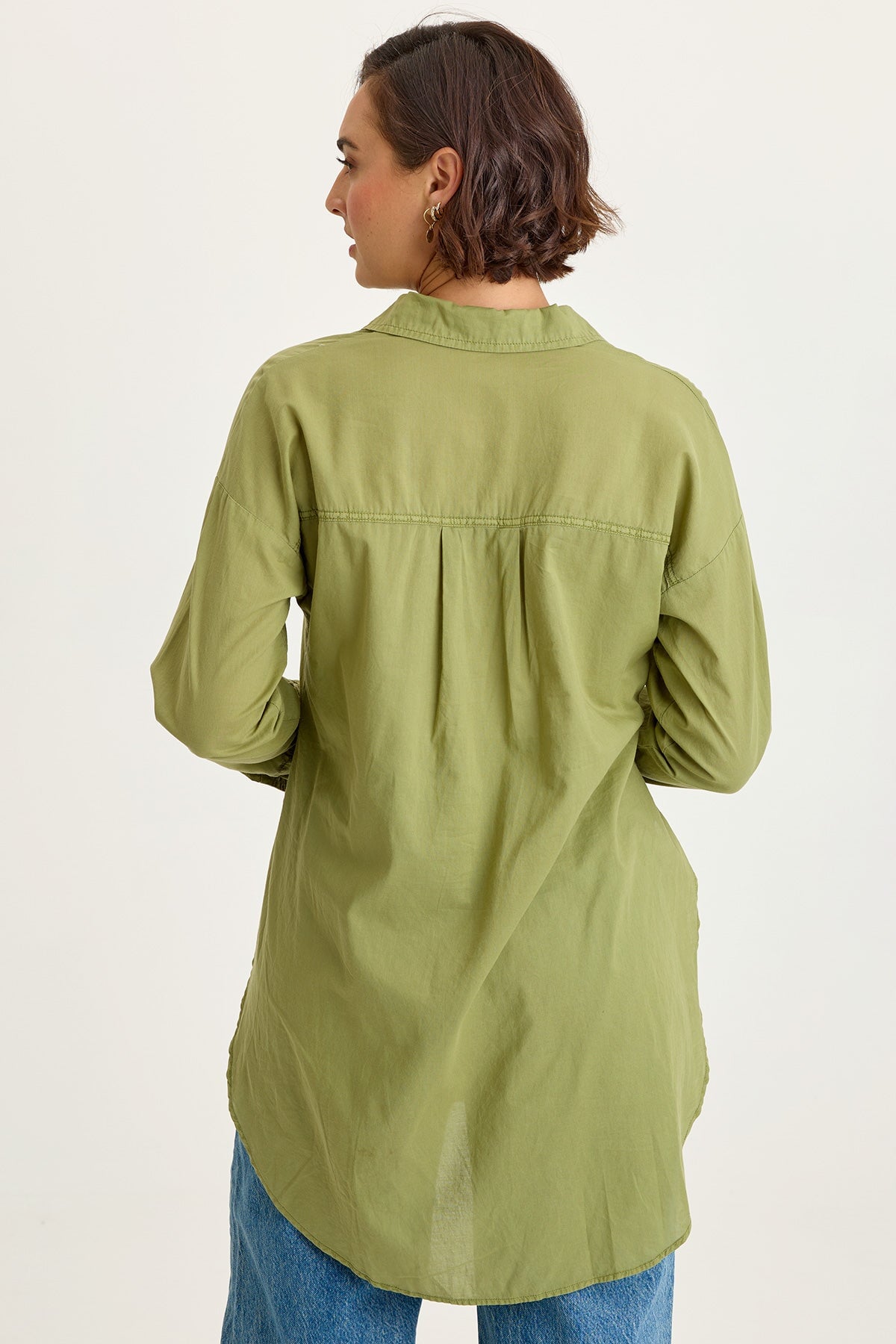 Wearables Ellard Voile High-Low Button-Up Blouse 