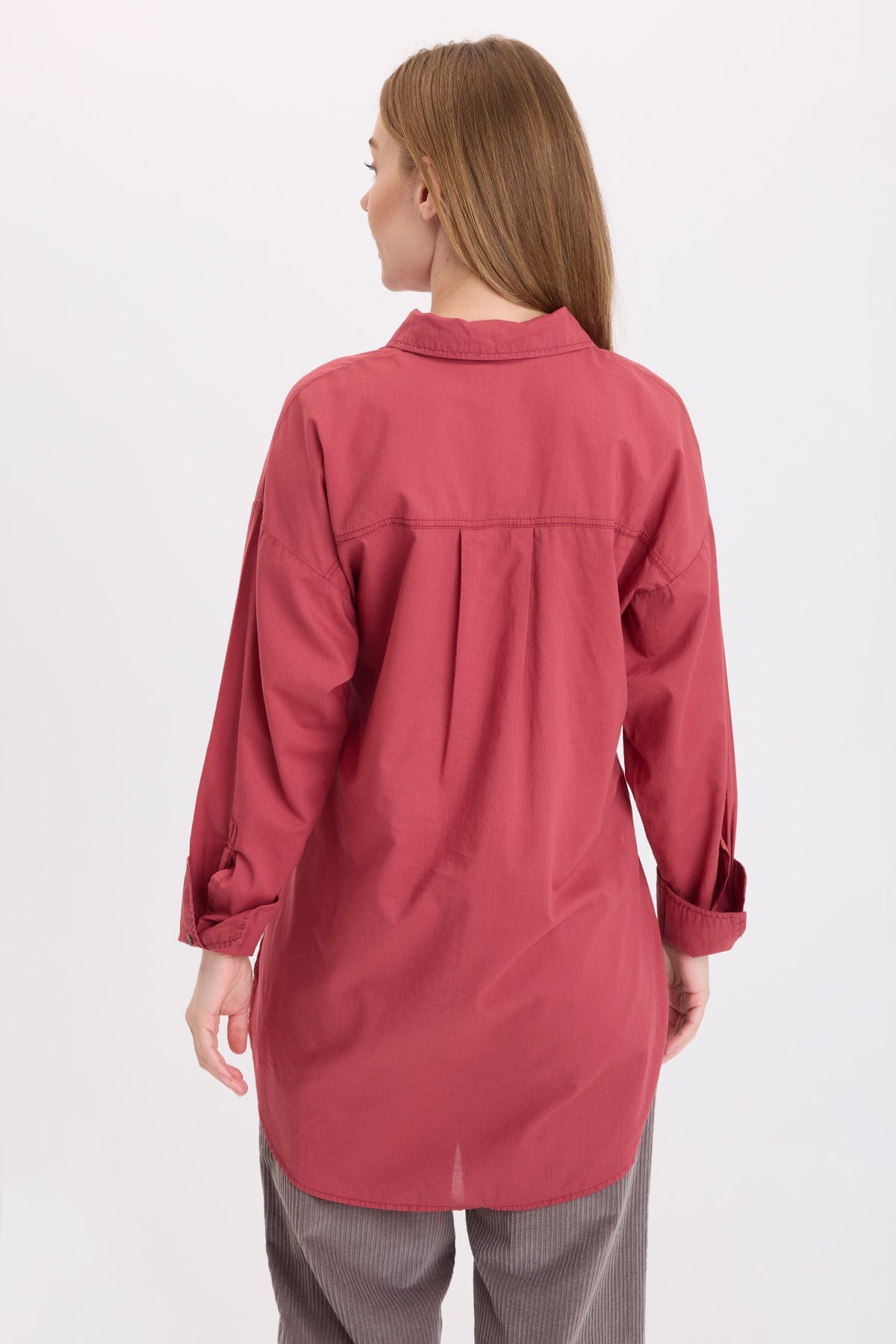 Wearables Ellard Voile High-Low Button-Up Blouse 