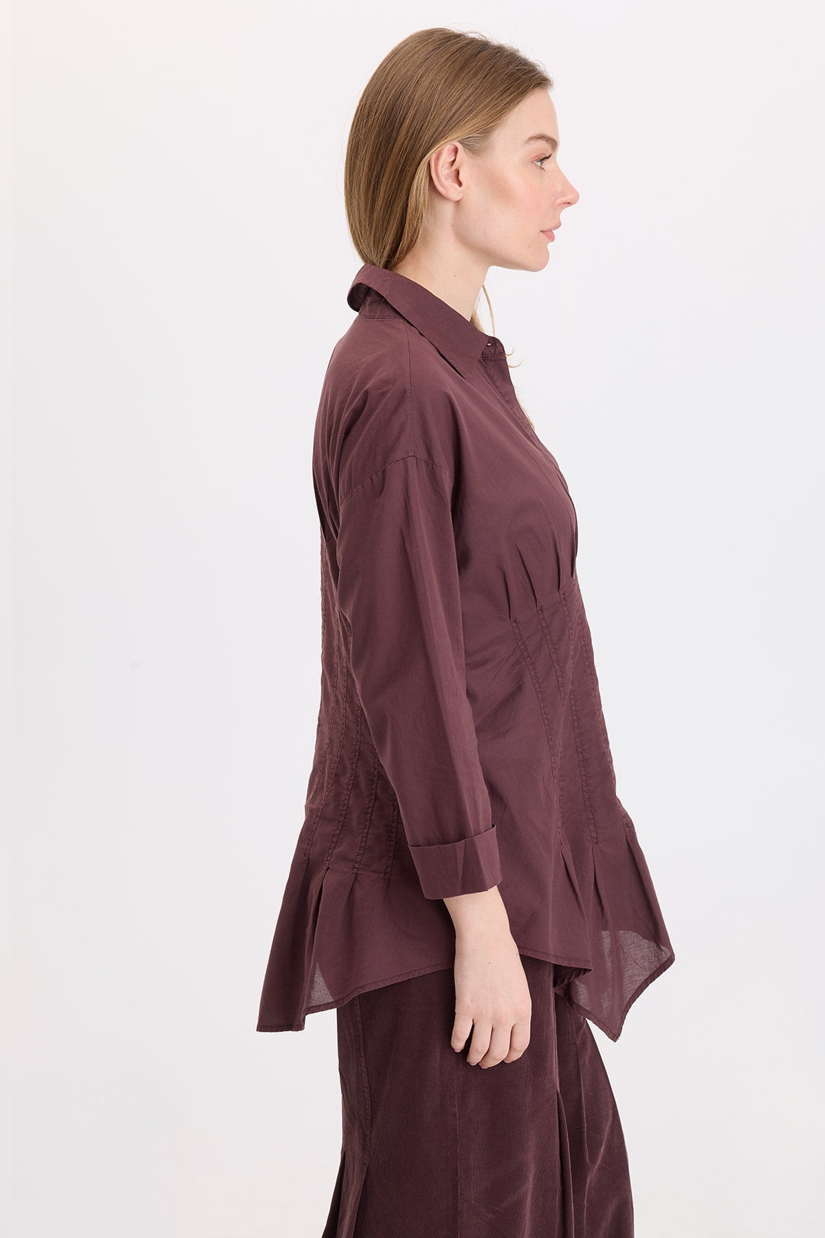 Wearables Ashlan Voile Sharkbite Blouse 