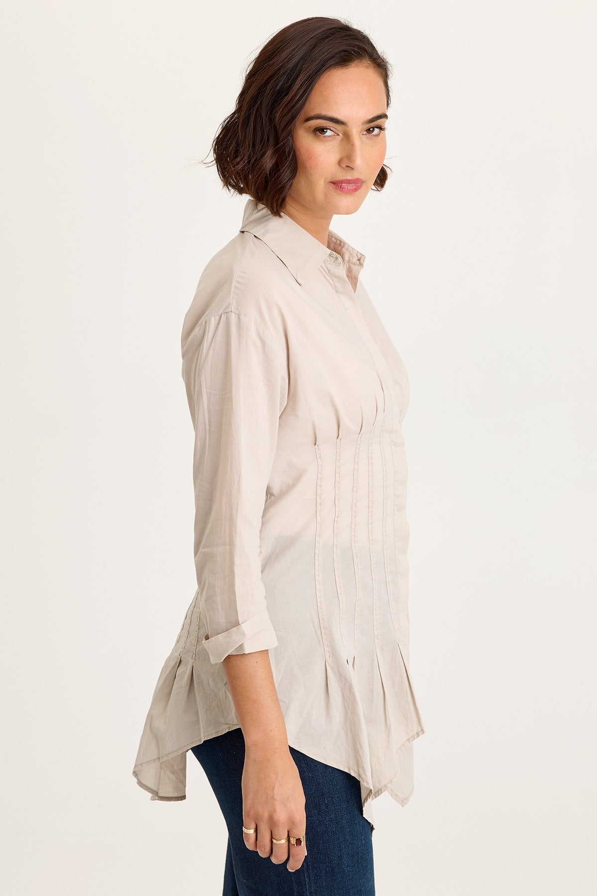 Wearables Ashlan Voile Sharkbite Blouse 