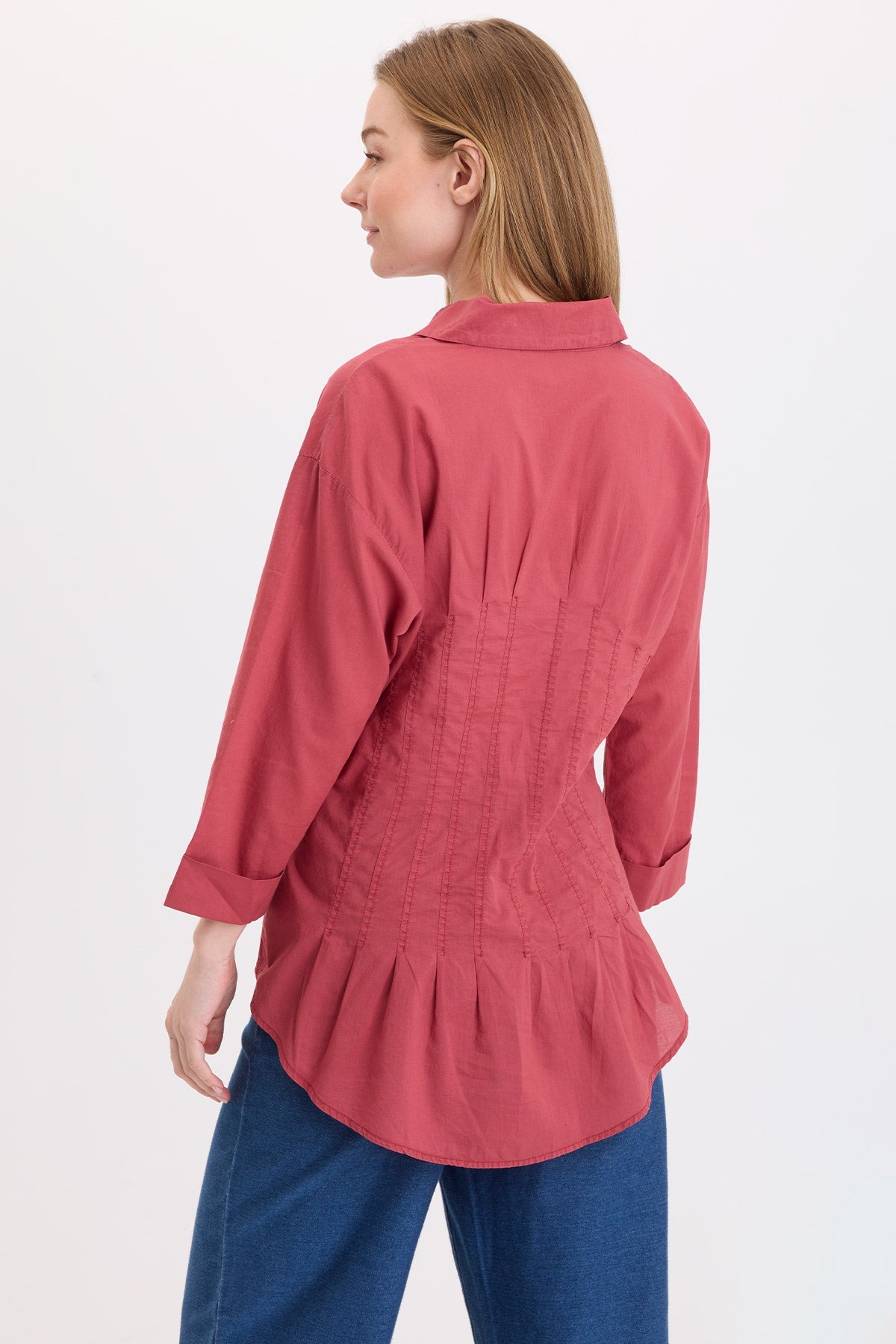 Wearables Ashlan Voile Sharkbite Blouse 