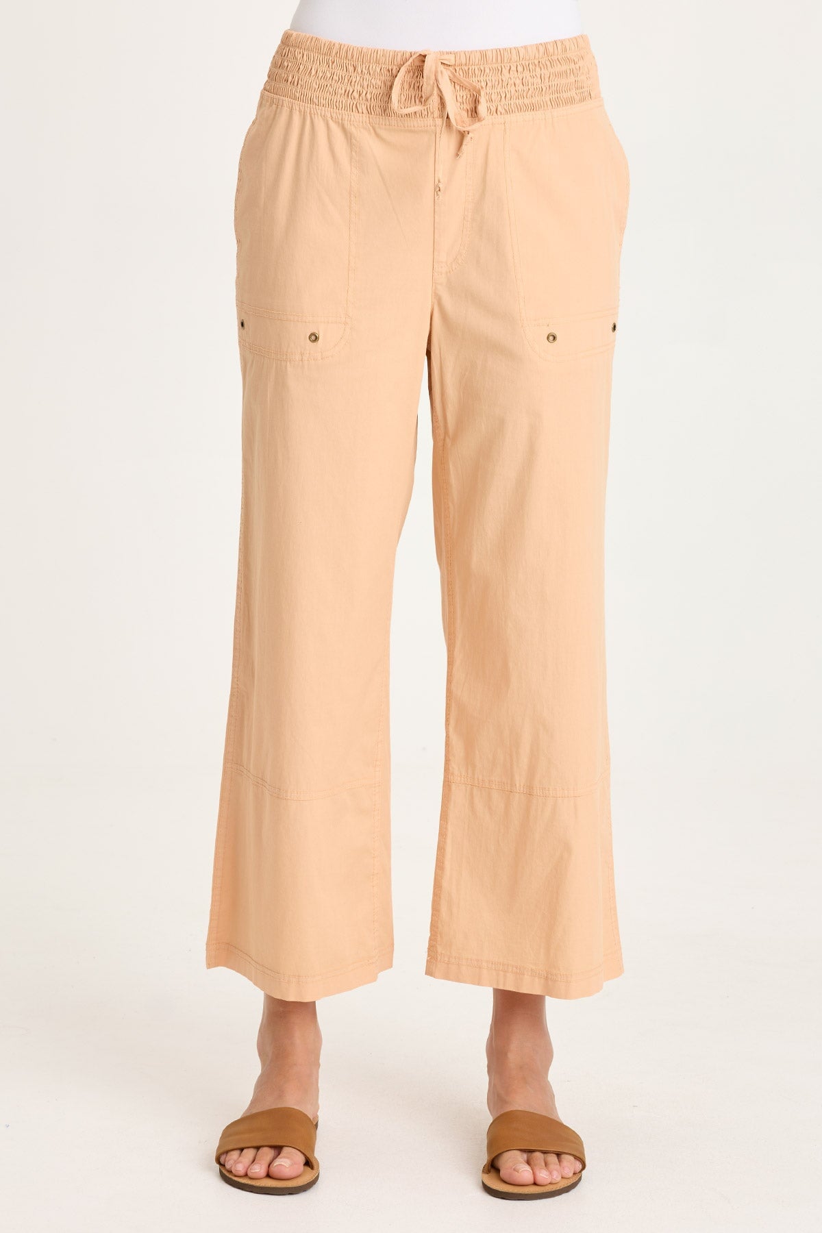 XCVI Artus Poplin Smocked Waist Crop 