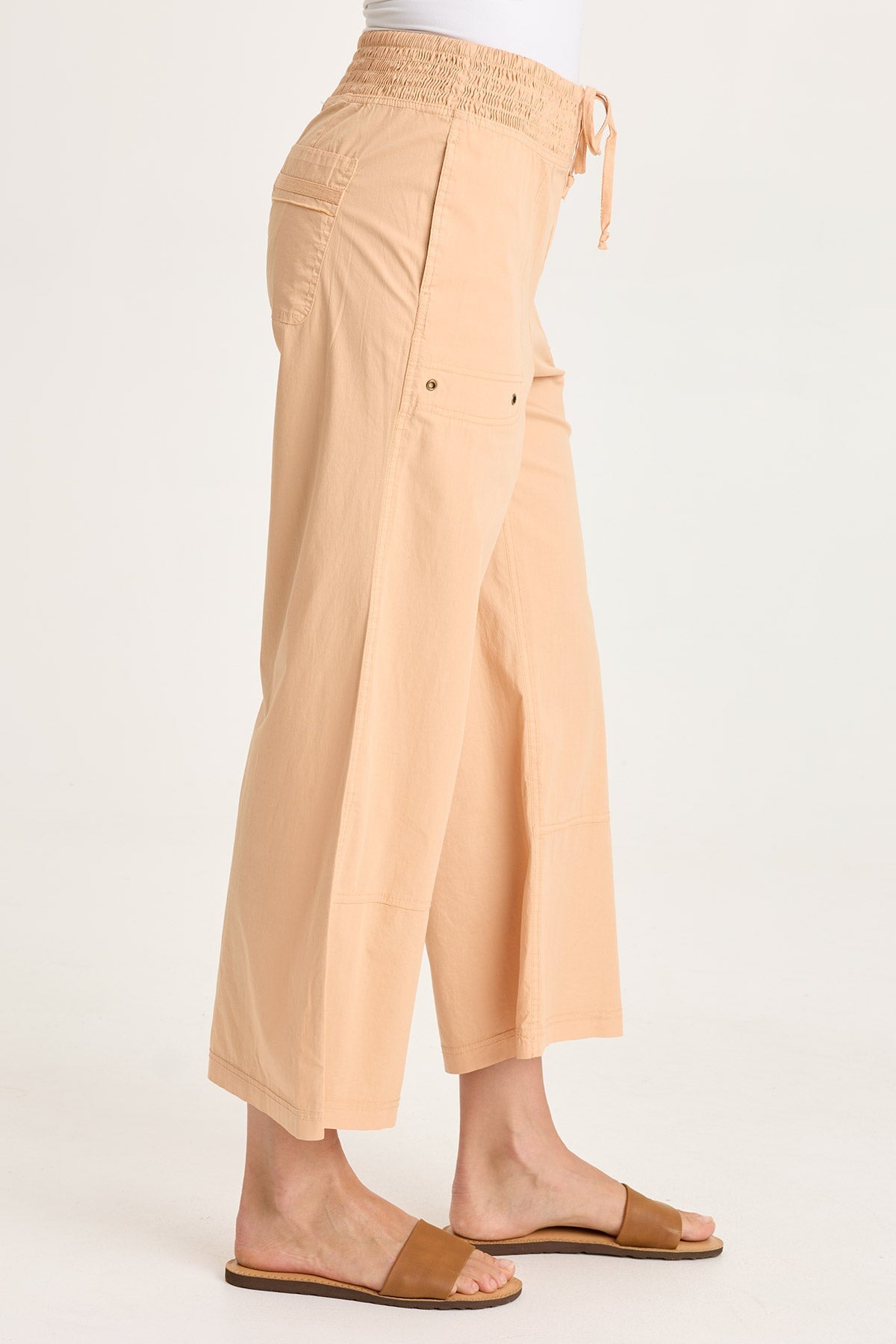 XCVI Artus Poplin Smocked Waist Crop 