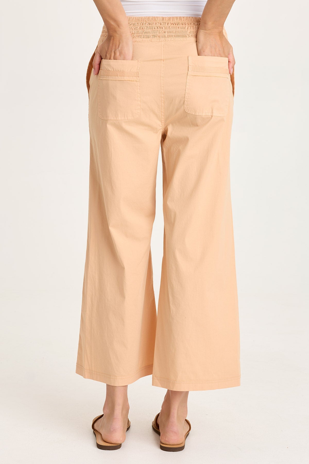 XCVI Artus Poplin Smocked Waist Crop 