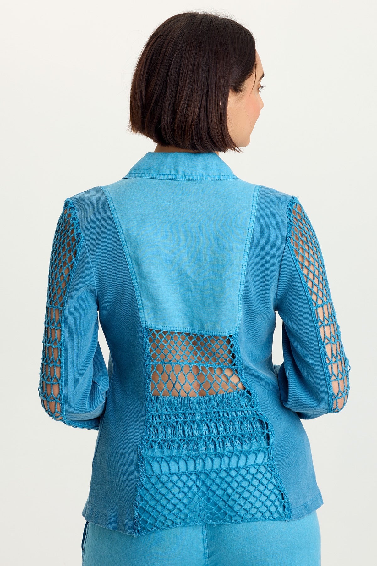 XCVI Mackie Linen Crochet Jacket 
