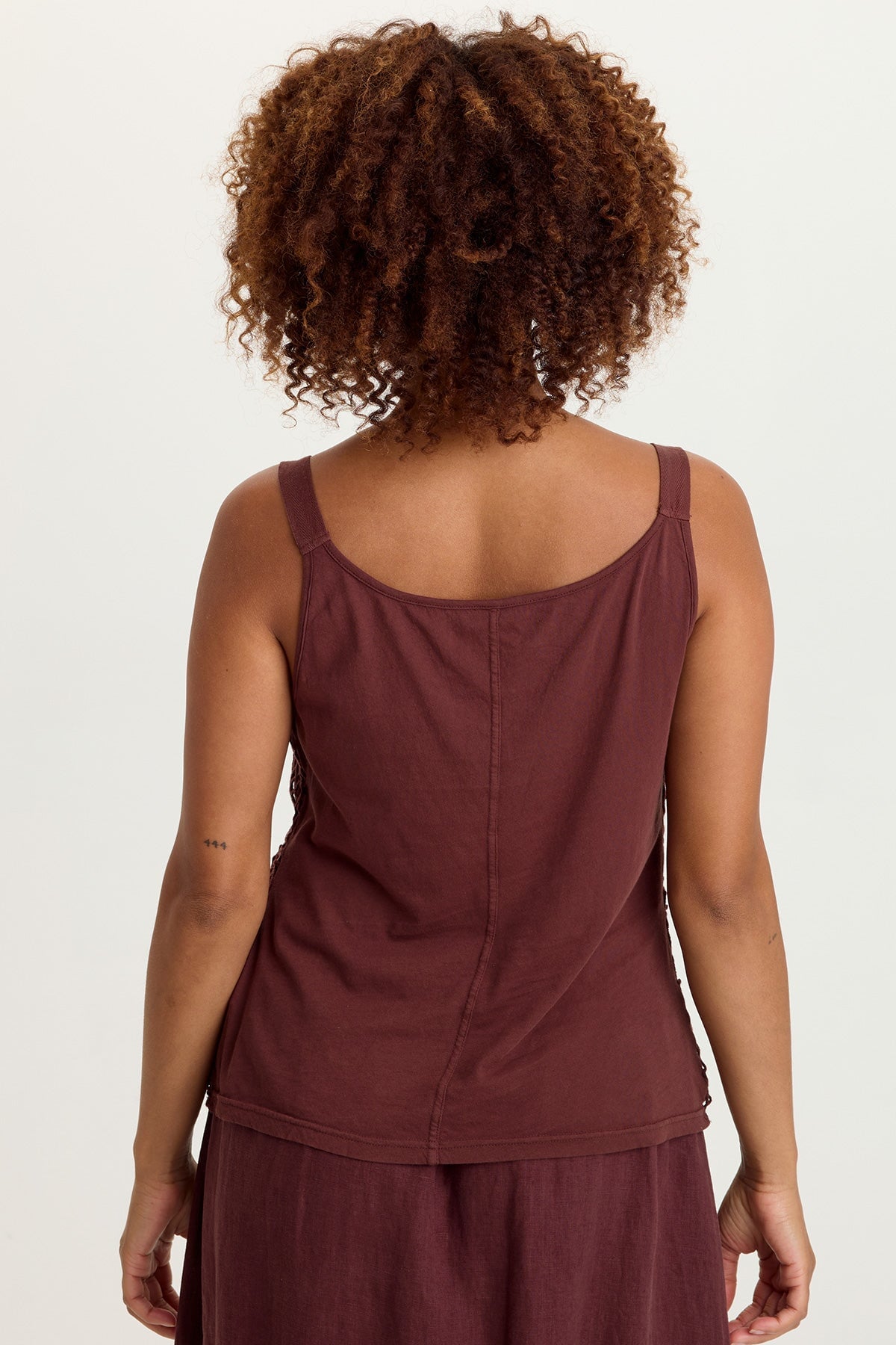 XCVI Shire Jersey-Lined Crochet Tank 