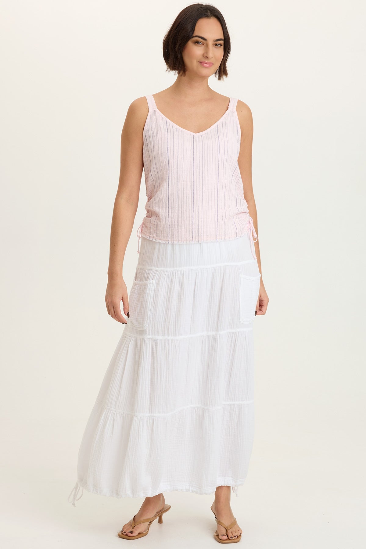 XCVI Grethel Stripe Gauze Tank 