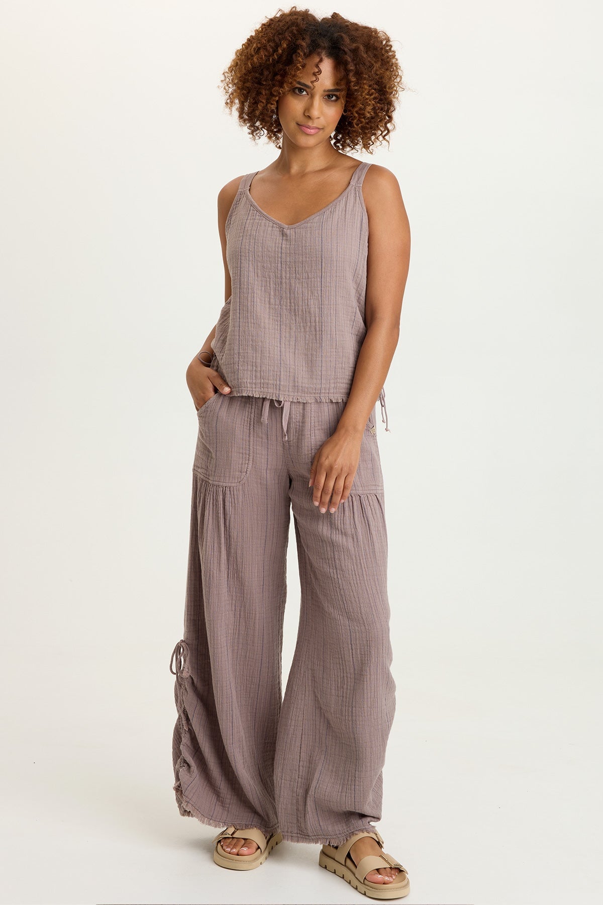 XCVI Grethel Stripe Gauze Tank 