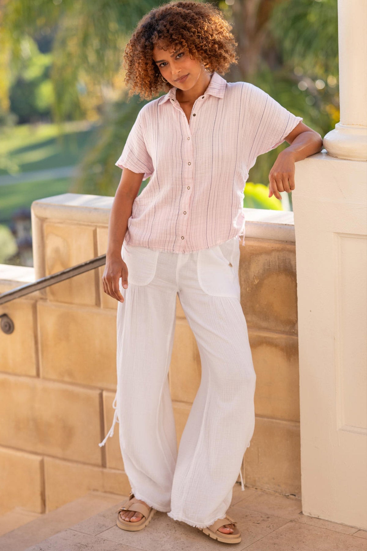 XCVI Muriel Gauze Wide-Leg Pant 