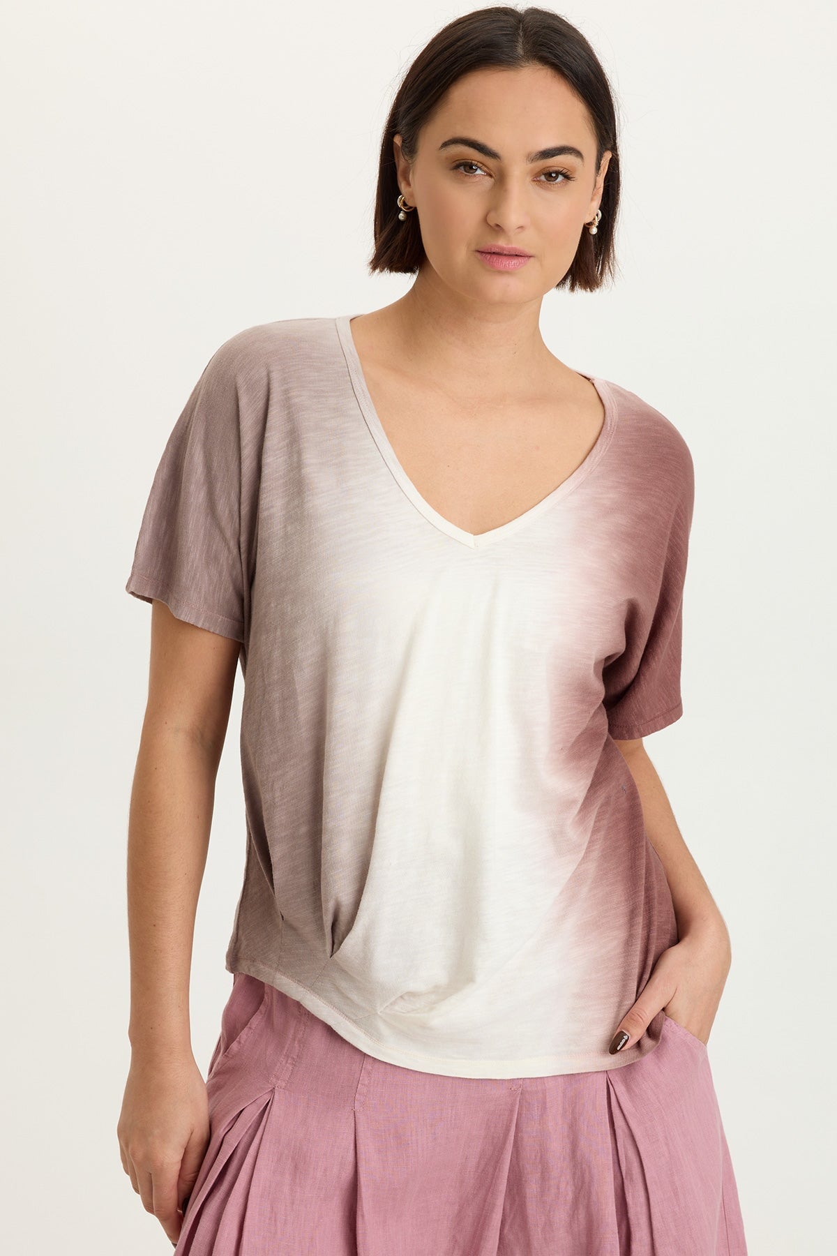 XCVI Anshel Jersey Wave Hem Tee 