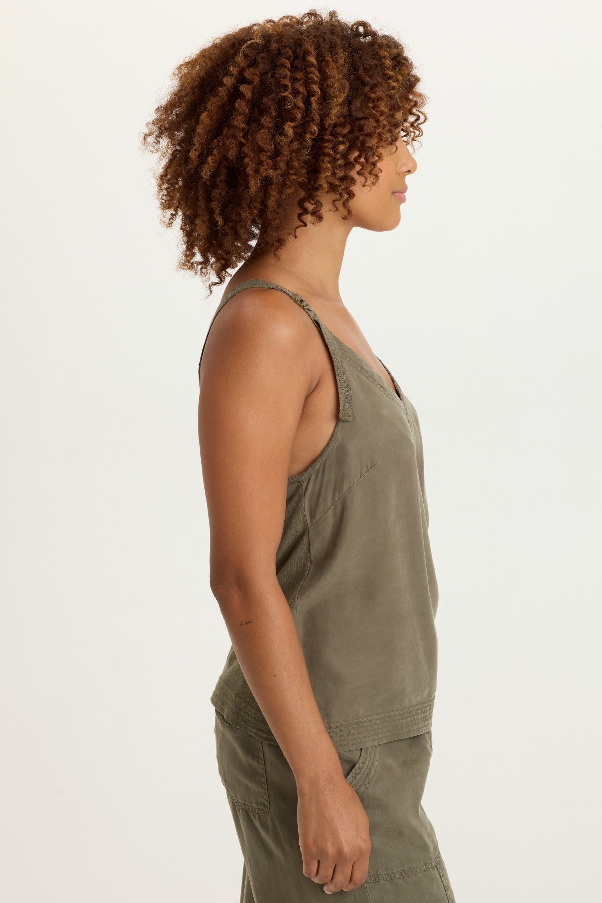 XCVI Faizon Twill Buckle Straps Tank 