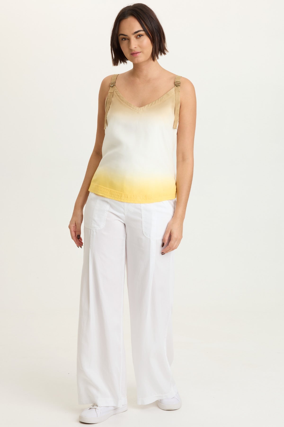 XCVI Faizon Twill Buckle Straps Tank 