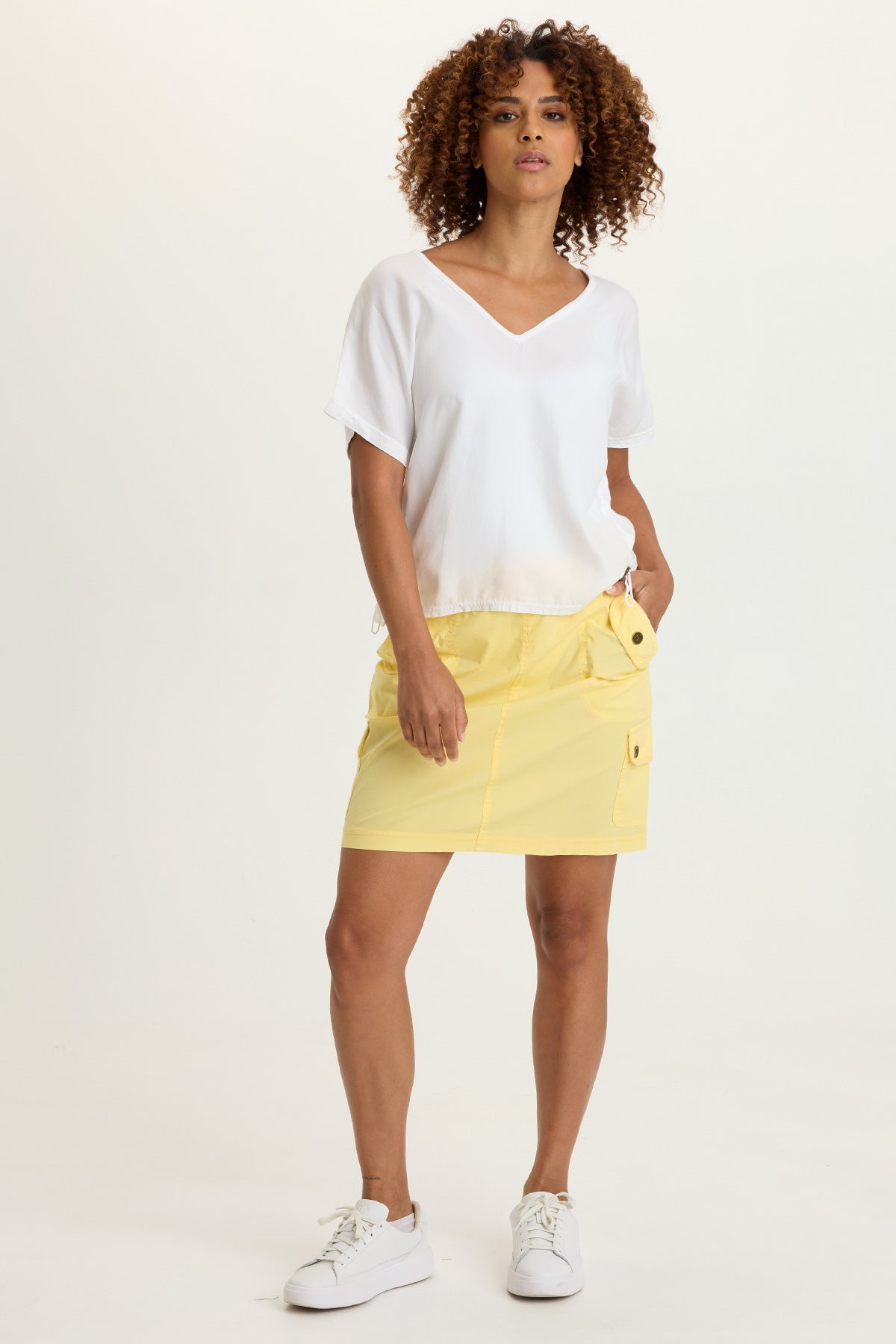 XCVI Dashell Twill Corded V-Neck Top 