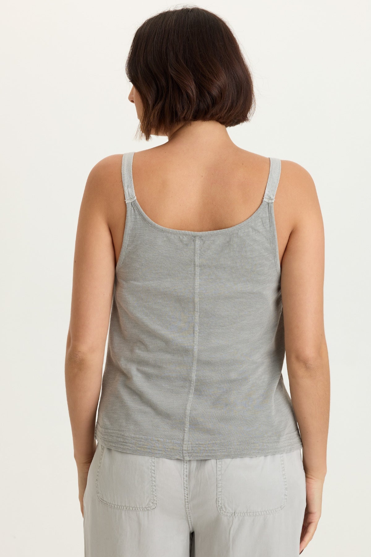 XCVI Embroidered Faizon Twill Tank 