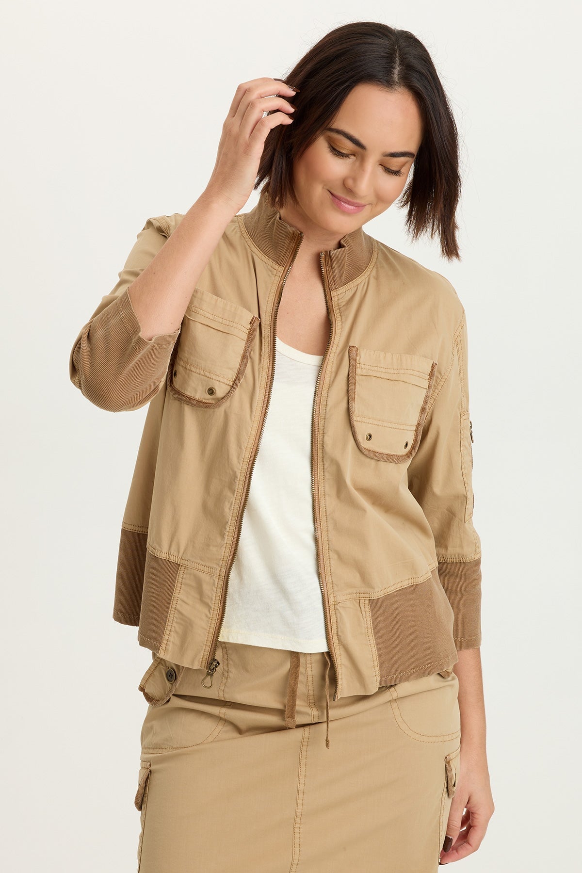 XCVI Kevone Poplin Bomber Jacket 