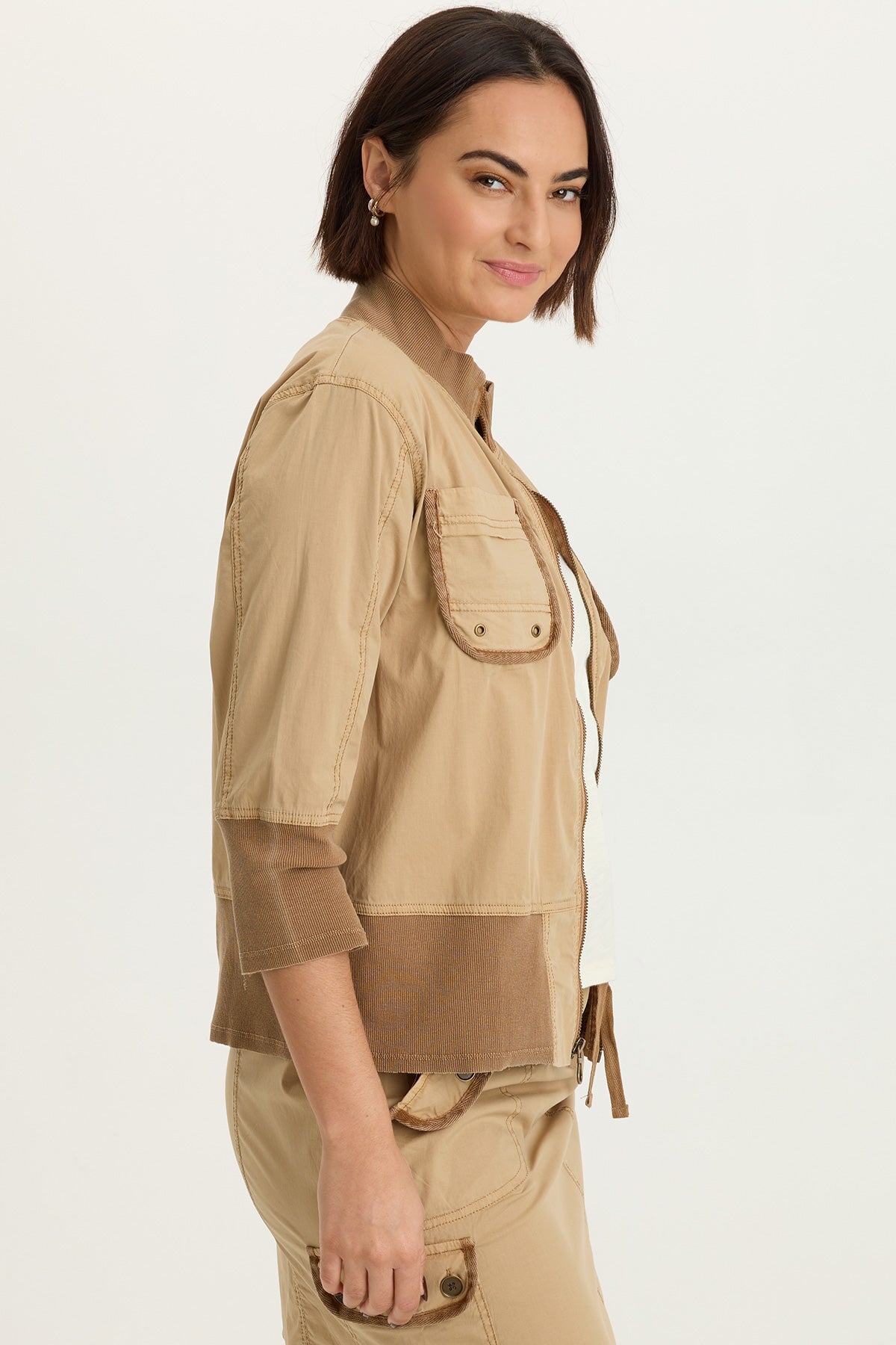 XCVI Kevone Poplin Bomber Jacket 