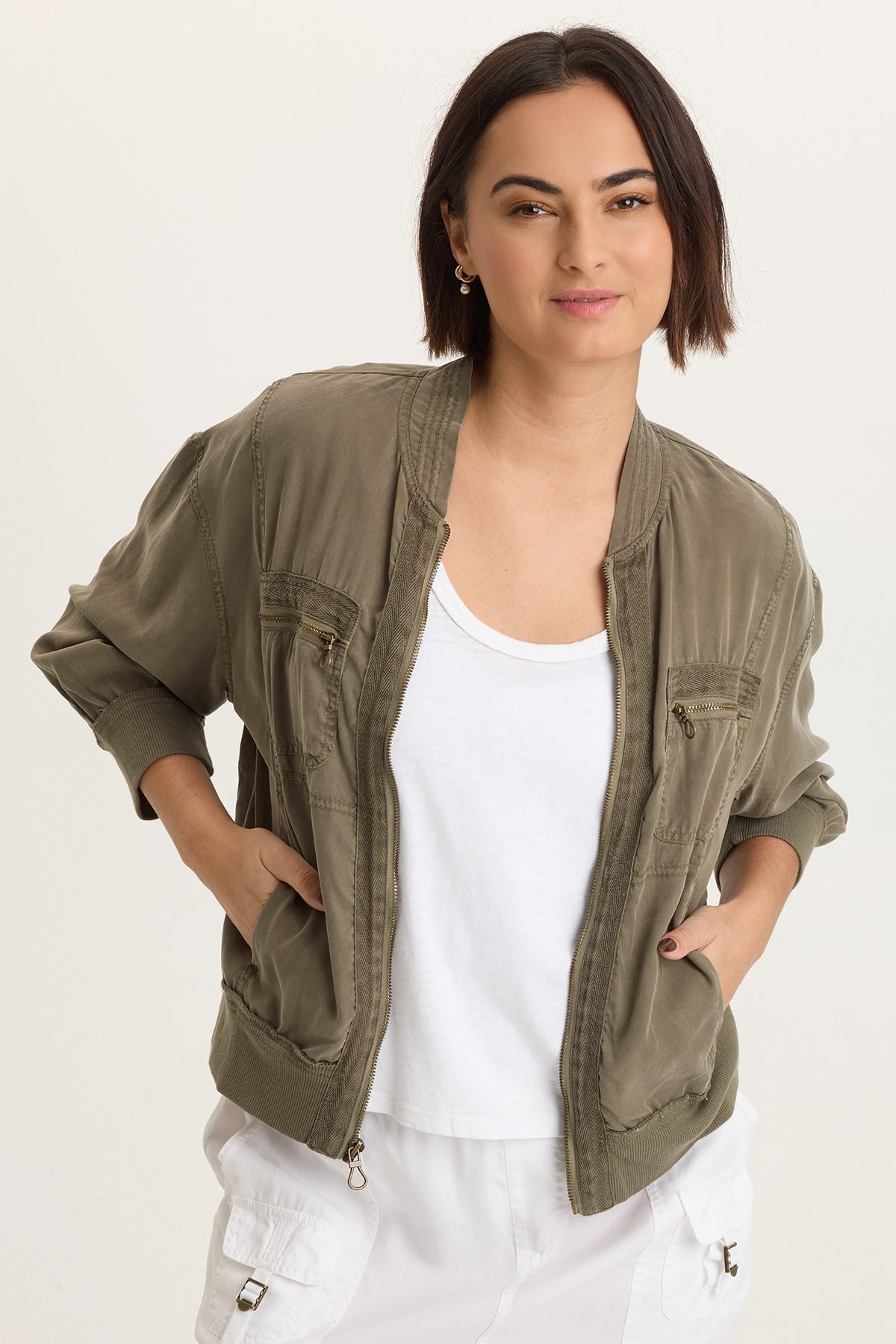 XCVI Wynton Twill Bomber Jacket 