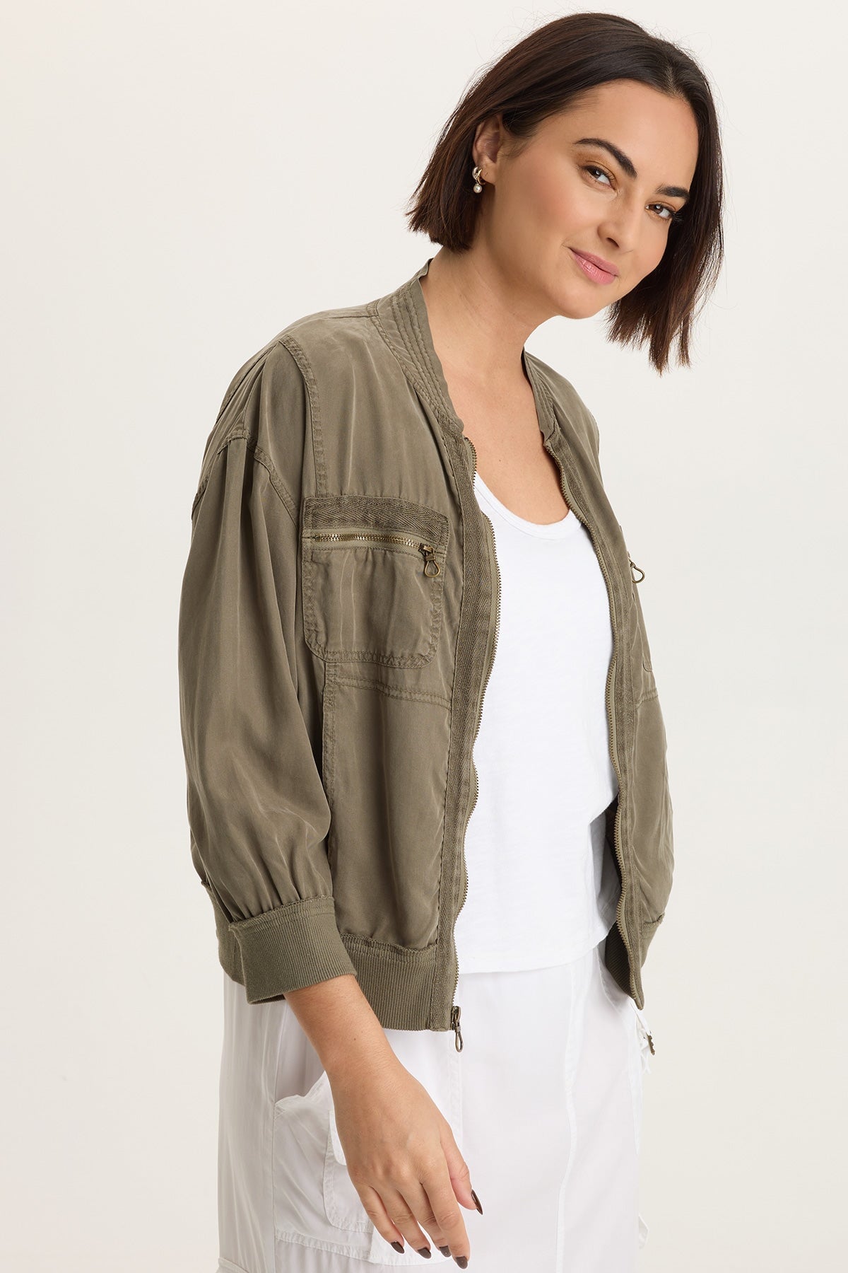 XCVI Wynton Twill Bomber Jacket 