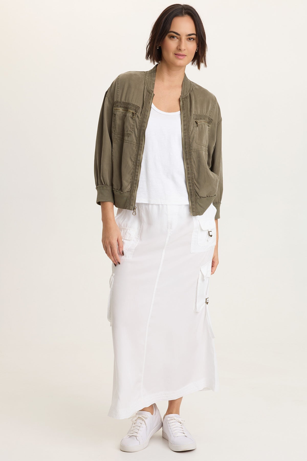 XCVI Kimo Tencel Cargo Maxi Skirt 