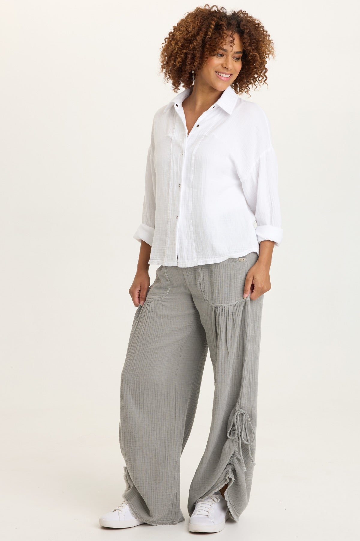 XCVI Wade Gauze Long-Sleeve Top 