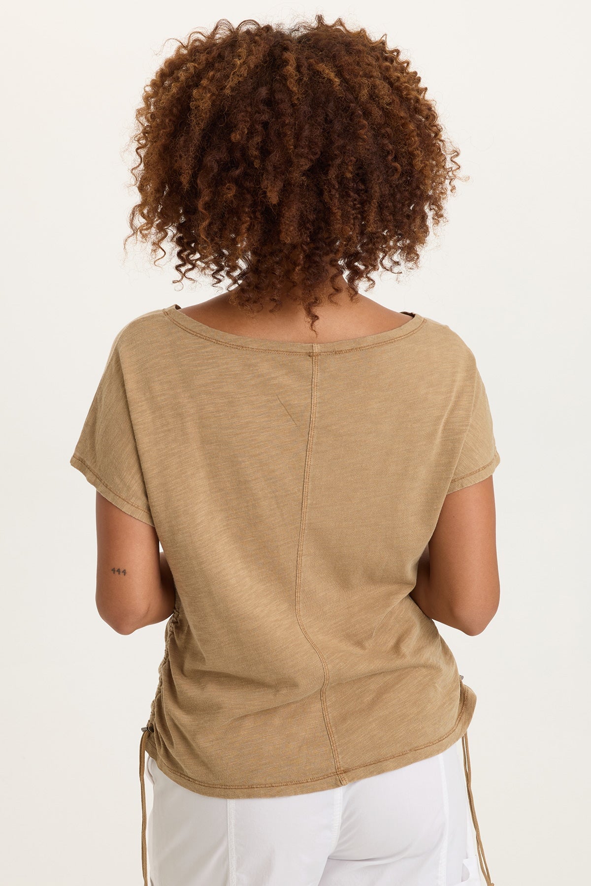 XCVI Printed Cohn Jersey Boatneck Tee 