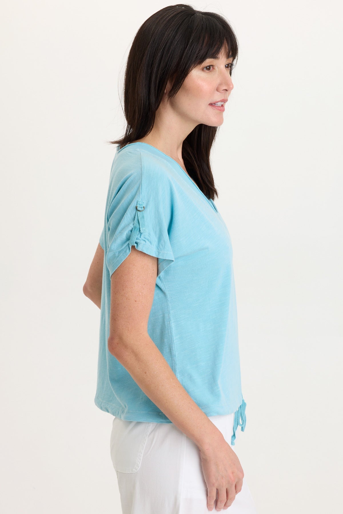 Wearables Knit Bower Cinchable Hem Top 