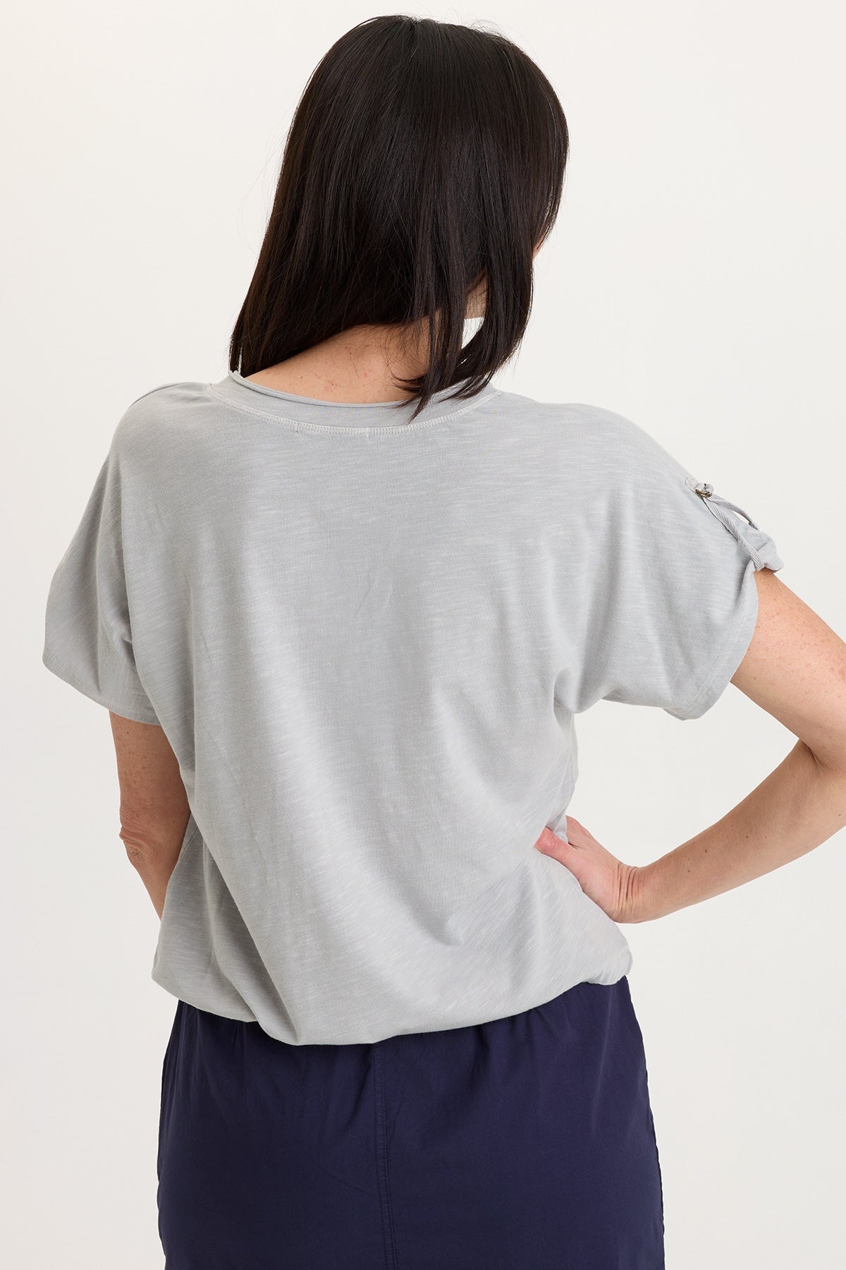Wearables Knit Bower Cinchable Hem Top 